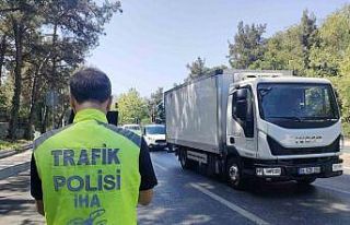 Sarıyer’de dron destekli trafik denetimi