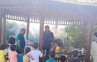 Sevgi evlerinde ki çocuklara mangal