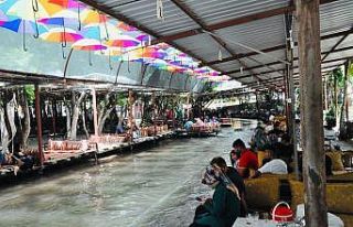 Sıcaktan bunalan Şanlıurfalılar soluğu Beyazsu’da...