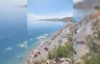 Sıcaktan bunalanlar Van Gölü sahiline akın etti