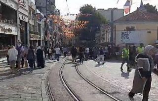 Taksim’de önce sağanak sonra güneş şaşkınlığı
