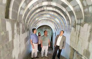 Talas’ta tarihi sarnıç gün yüzüne çıkartılıyor