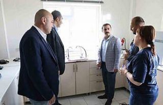 Taşkın, Kars İçme Suyu Arıtma Tesislerinde incelemede...