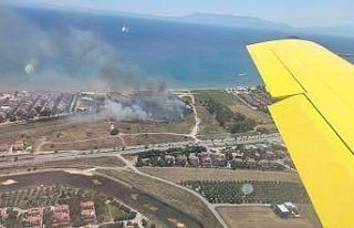 Tatilcileri korkutan yangın