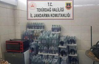 Tekirdağ’da 885 litre kaçak içki ele geçirildi