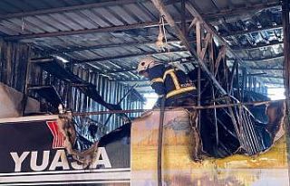 Tokat’ta sanayi sitesinde çıkan yangın korkuttu