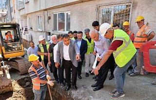 Trabzon kent merkezinde içme suyu altyapı çalışmaları...