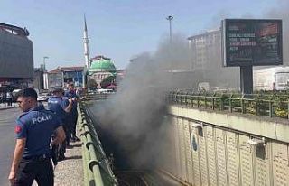 Ümraniye’de İETT otobüsü alev alev yandı