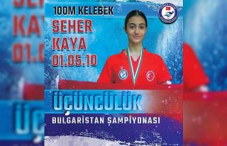 Uşaklı yüzücü, Bulgaristan’dan bronz madalyayla...