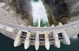 Yusufeli Barajı’nda su seviyesinin yüksekliği...