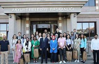 18 ülkeden 21 öğrenci Akyurt’u ziyaret etti