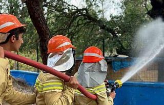 Adalar’da gerçeğini aratmayan yangın tatbikatı