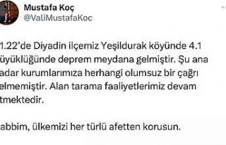 Ağrı Valisi Koç: "Şu ana kadar kurumlarımıza...