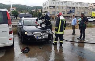 Akaryakıt istasyonunda erken müdahale faciayı önledi