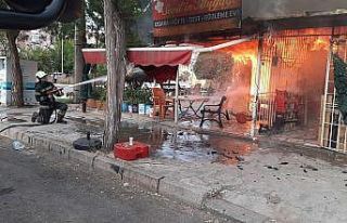 Alevlere teslim olan iş yeri kullanılmaz hale geldi