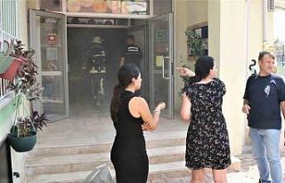 Anaokulunda öğretmenleri korkutan yangın büyümeden...