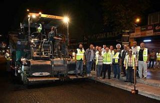 Ankara yolunda gece mesaisi sürüyor