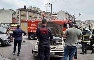 Araçtan çıkan dumanlar paniğe neden oldu