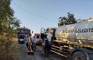 Arguvan’da anız yangını