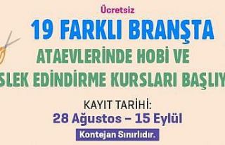 Ataevleri’nde hobi ve meslek edindirme kurslarına...