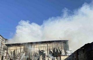 Avcılar’da kağıt geri dönüşümü tesisinde...