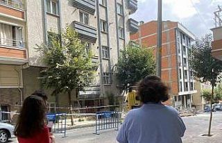 Bahçelievler’de hasar alan binadan ölçüm alındı