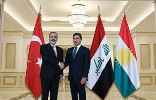 Bakan Fidan, IKBY Başkanı Neçirvan Barzani ile...