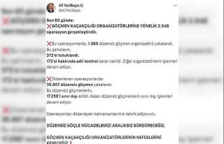 Bakan Yerlikaya: "Bin 385 düzensiz göçmen...
