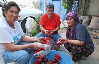 Balıkesir’de kışlık yiyecekler imece ile hazırlanıyor