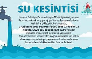 Belediye’den Su Kesinti Uyarısı