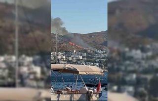 Bodrum’da ünlülerin mahallesinde yangını