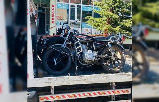 Bolvadin’de 8 motosiklet trafikten men edildi
