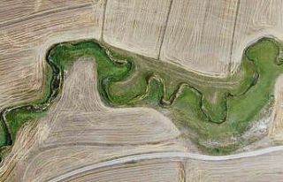 Bozkır ortasındaki gizli hayat dron ile görüntülendi