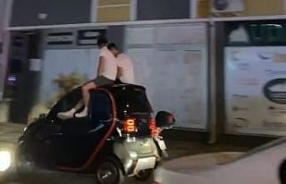 Bursa’da tehlikeli yolculuk amatör kameraya yansıdı