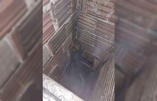 Çiftlikköy’deki binanın havalandırma boşluğunda...