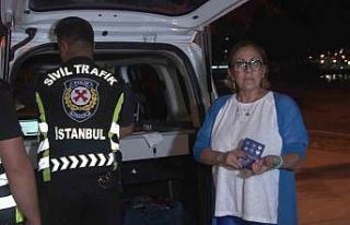 Denetimde emniyet kemeri takmadığı için ceza kesilen...