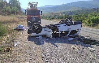 Dikenli Boğaz mevkiinde trafik kazası meydana geldi
