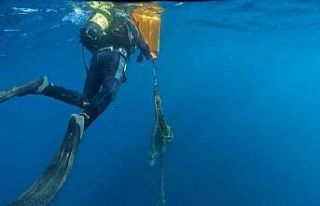 Edremit Körfezi hayalet ağlardan kurtuluyor