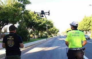 Elazığ’da dron destekli trafik denetimi