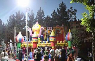 Elazığ’da düzenlenen etkinliklerde çocuklar...