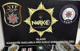 Elazığ’da kilo kilo uyuşturucu ele geçirildi:...