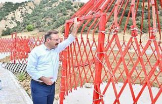 Emet’te Türk otağı kurulum çalışmalarında...