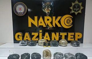 Gaziantep’te 8 kilo skunk ele geçirildi