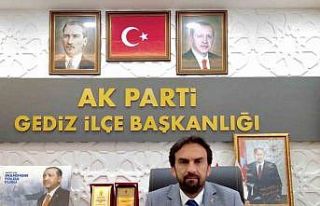 Gediz’de AK Parti İlçe Başkanı Mehmet Erkan...