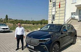 Gediz’de Kaymakam Hakan Alkan TOGG ile deneme sürüşü...