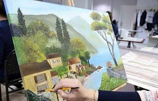 Hayallerini tuvale döküyorlar