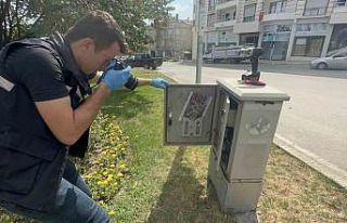 Hırsızlar kavşak kontrol cihazını  çaldı