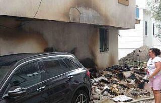 Hurdalarda çıkan yangında 3 daire ve 1 araba hasar...