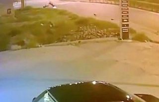 Iğdır’daki motosiklet kazası güvenlik kamerasında