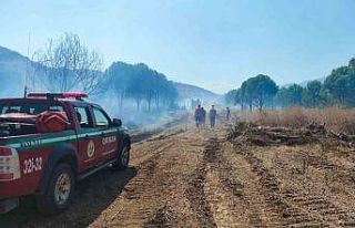 Isparta’da otluk alanda yangın